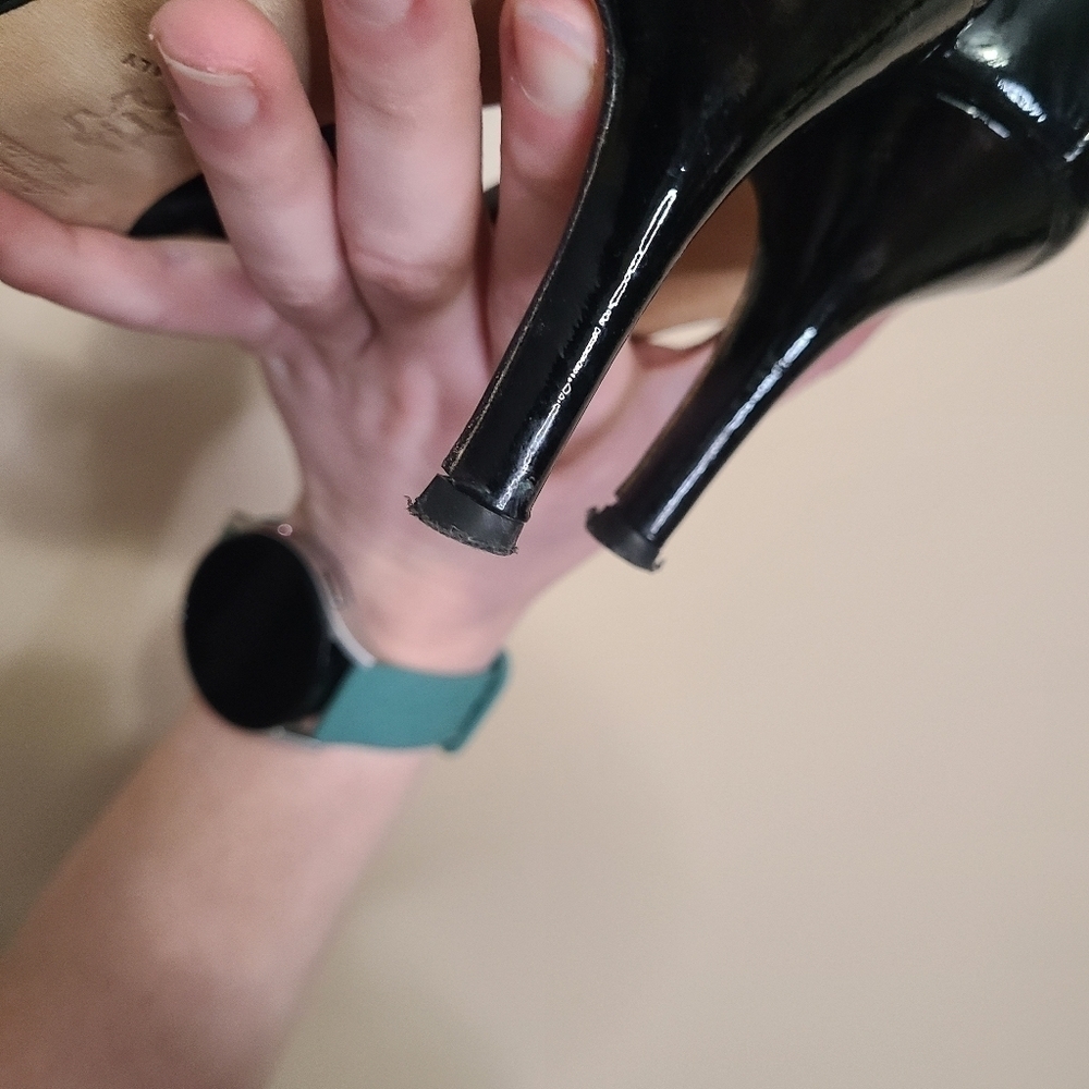 Butter Black Peep Toe Heels - Picture 4 of 7